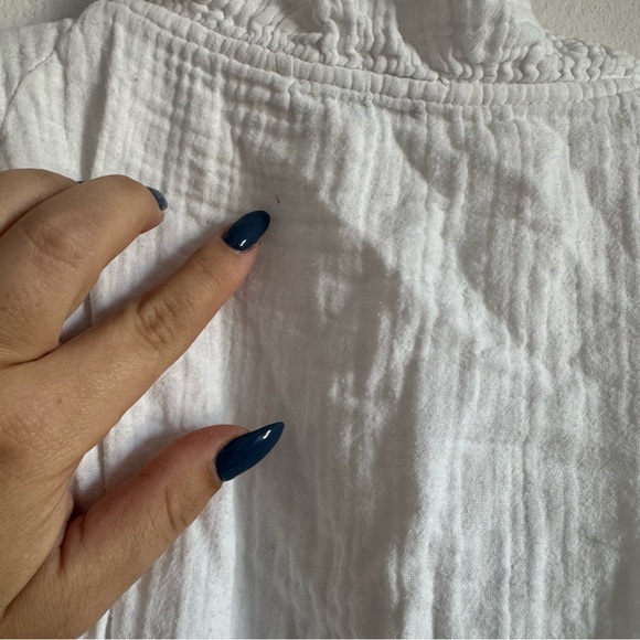 RHODE RESORT Jagger Ruffle-Trimmed Wrap Dress Cotton Gauze Size Large - Picture 11 of 13